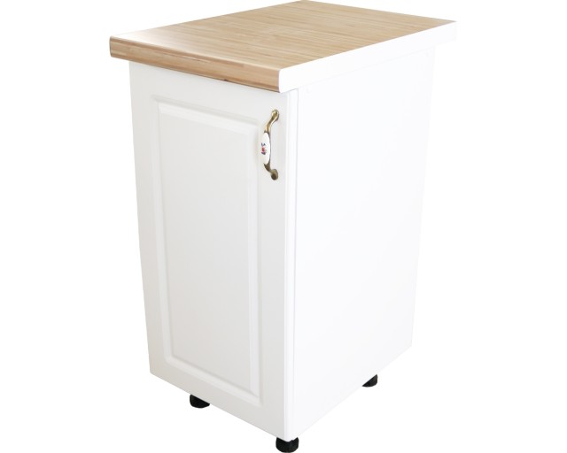 Corp inferior cu 1 Usa Zebra, Alb/MDF Alb lucios, si blat Artar 40 x 85 x 60